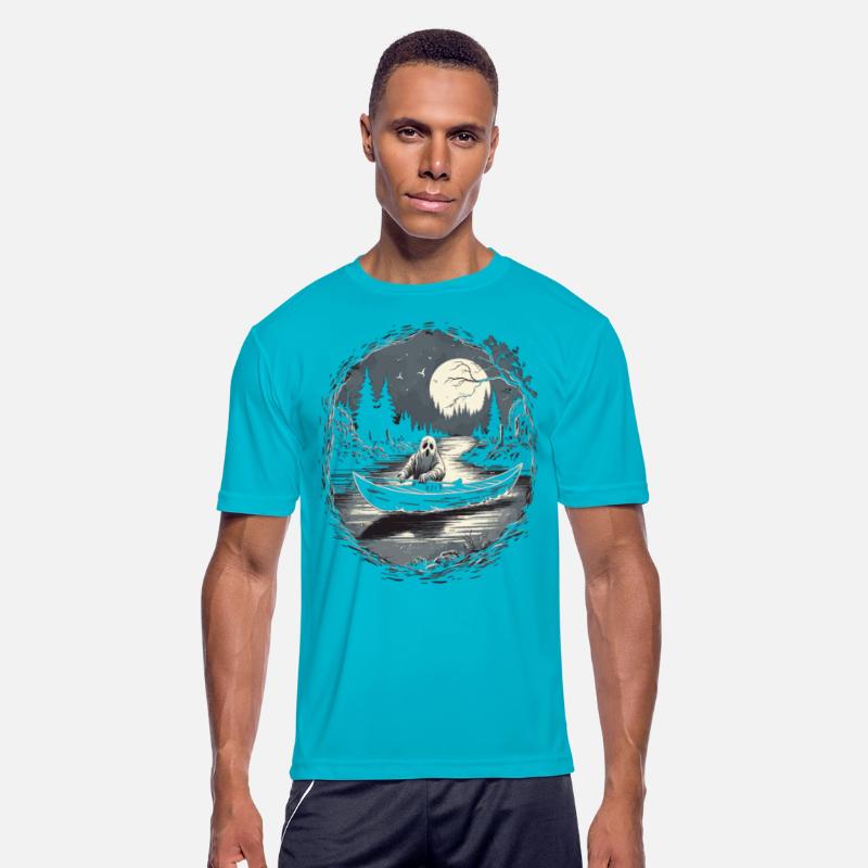 Vintage Ghost River Boat Gothic Halloween