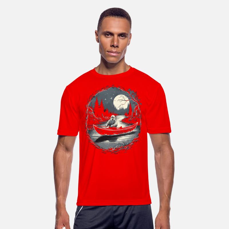 Vintage Ghost River Boat Gothic Halloween