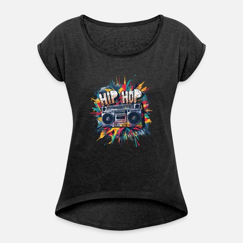 Vintage Hip Hop Rapper-Inspired Boombox Music