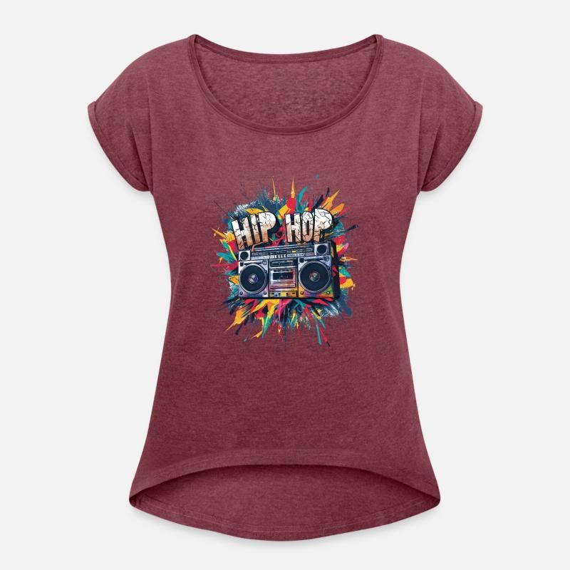 Vintage Hip Hop Rapper-Inspired Boombox Music