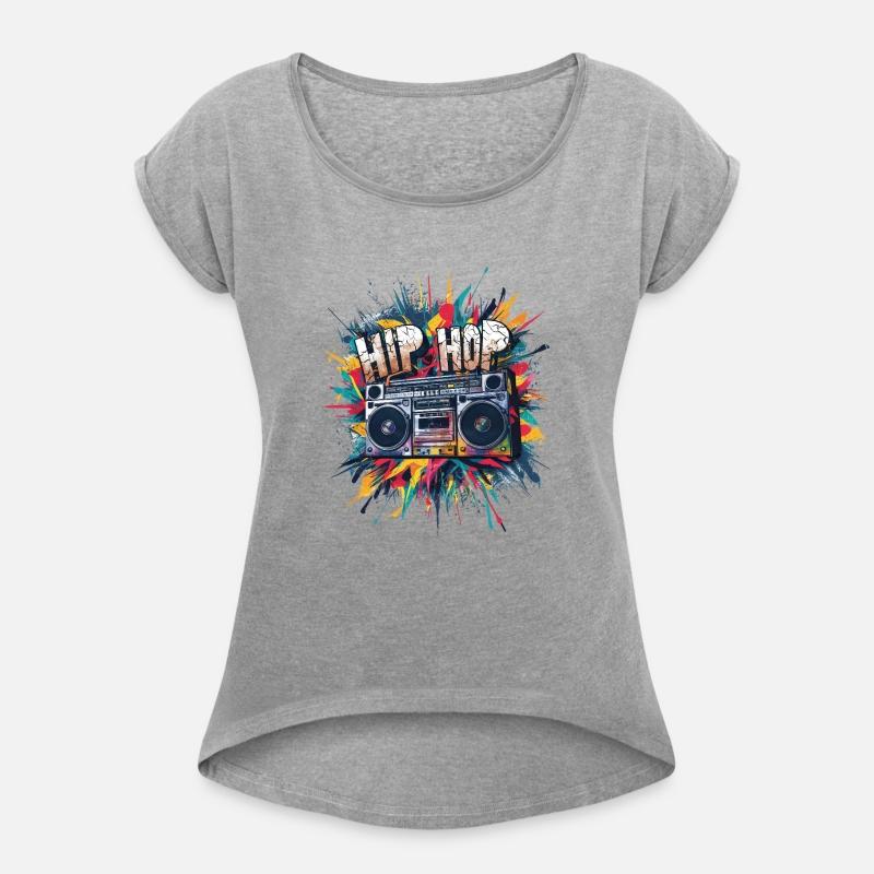 Vintage Hip Hop Rapper-Inspired Boombox Music