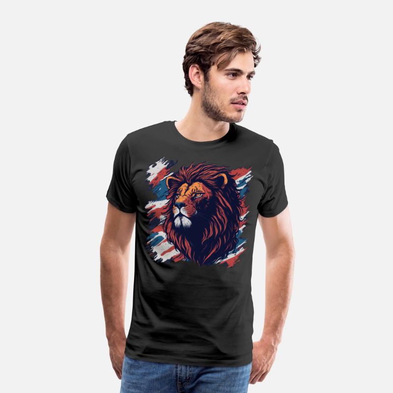 Vintage Retro British Flag with a Lion