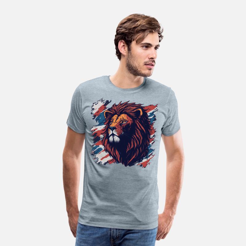 Vintage Retro British Flag with a Lion