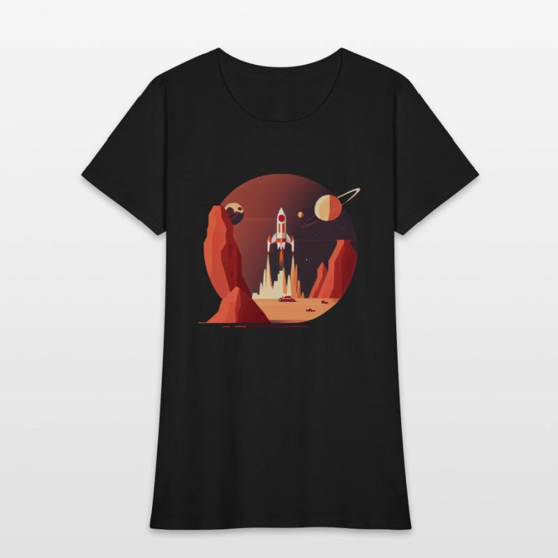 Vintage Space Science Mars Fiction Geek Solar