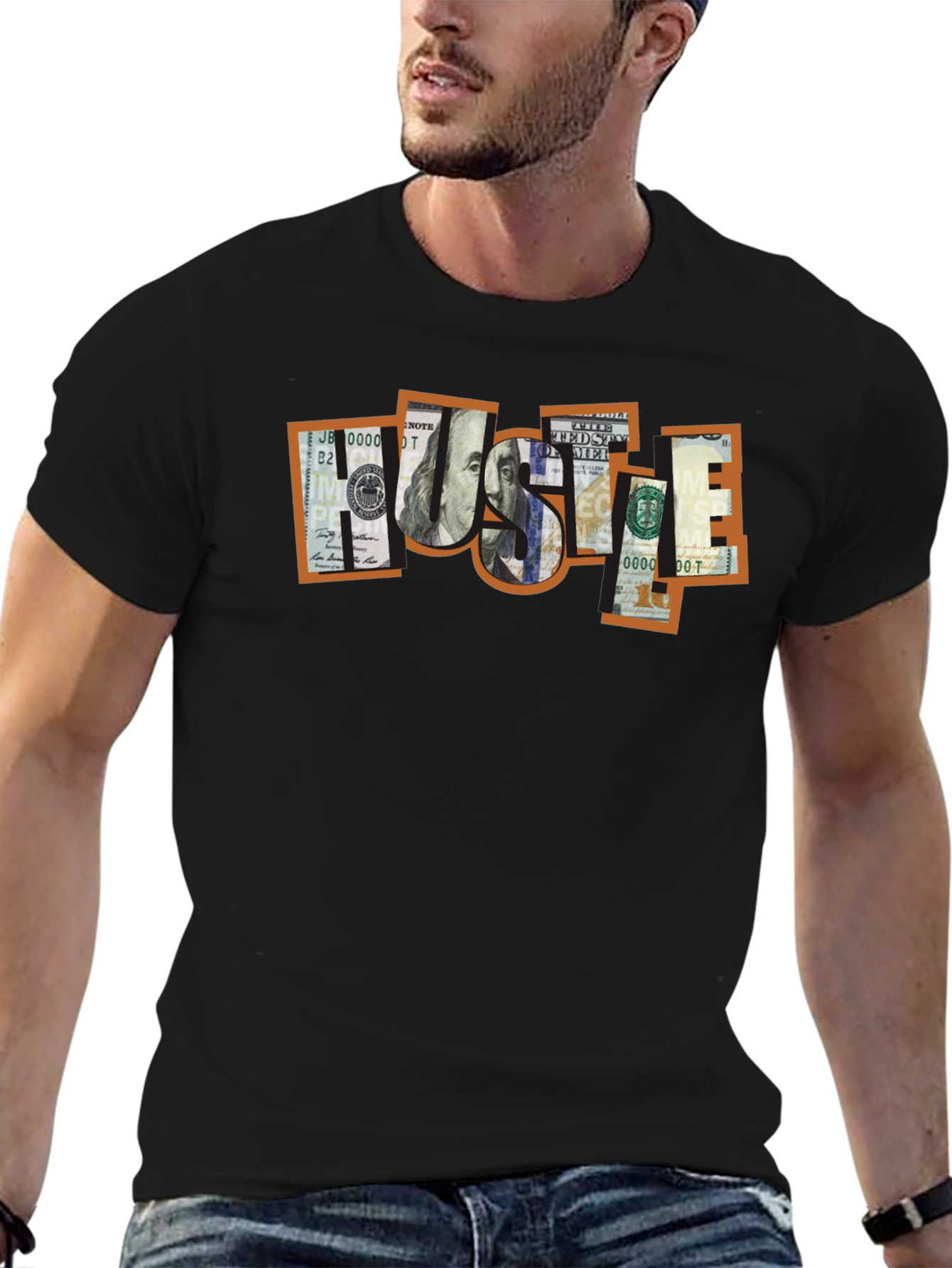 Money Hustle Graphic Tee - Black