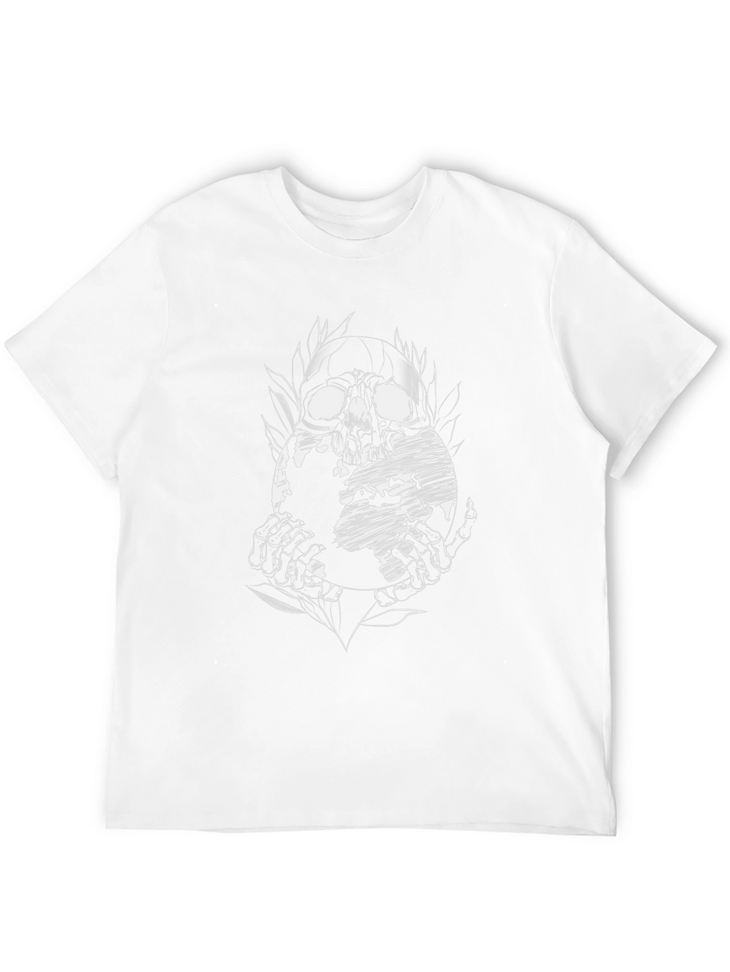 Skull Globe Graphic Tee - Black