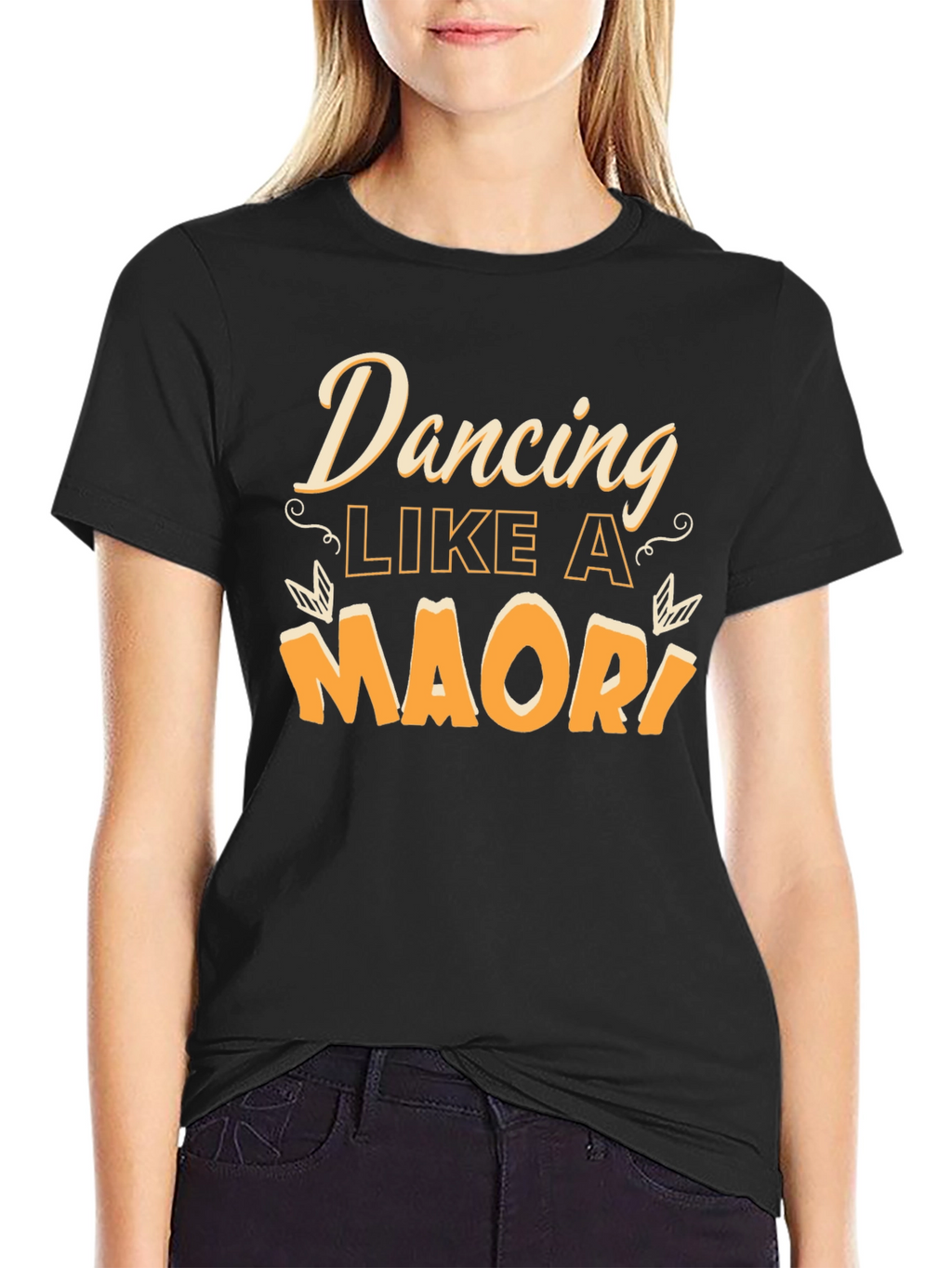 Dancing Like A Maori Black Graphic Tee