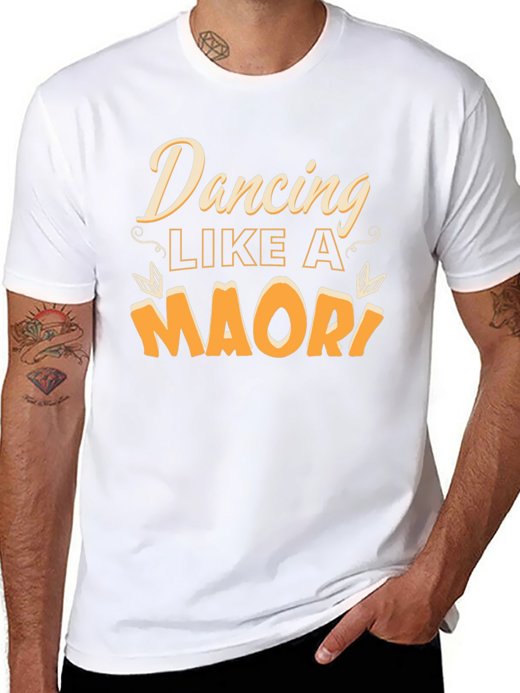 Dancing Like A Maori Black Graphic Tee