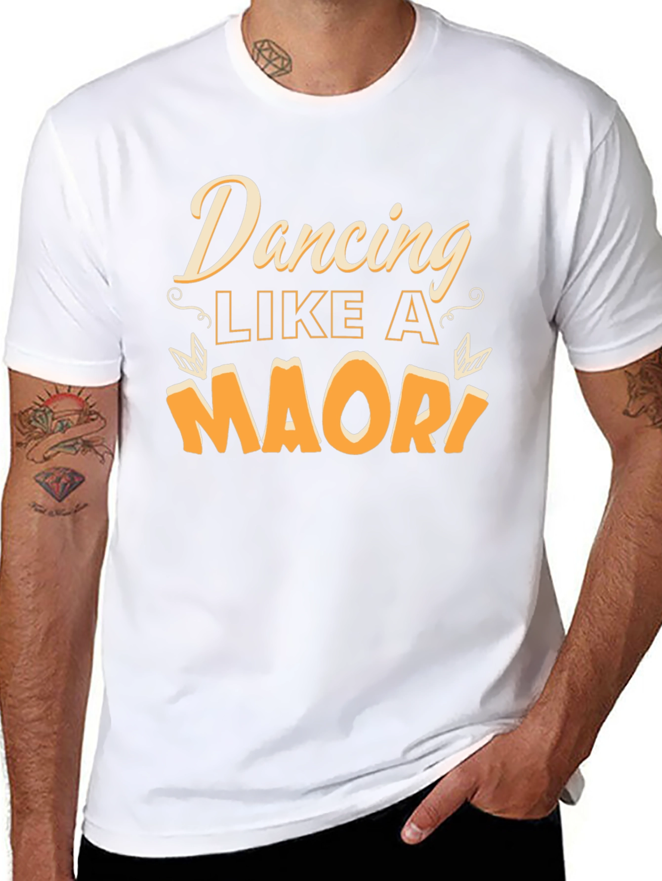 Dancing Like A Maori Black Graphic Tee