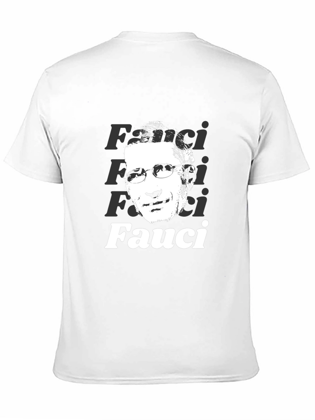 Fauci Portrait Graphic T-Shirt - Black