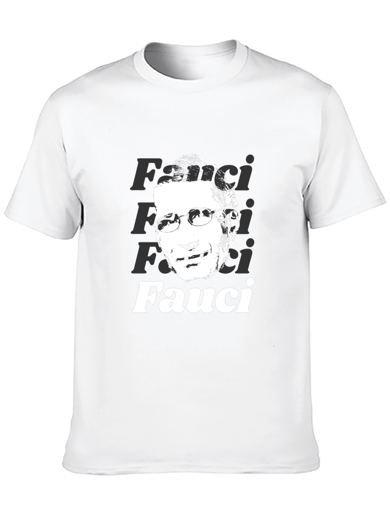 Fauci Portrait Graphic T-Shirt - Black