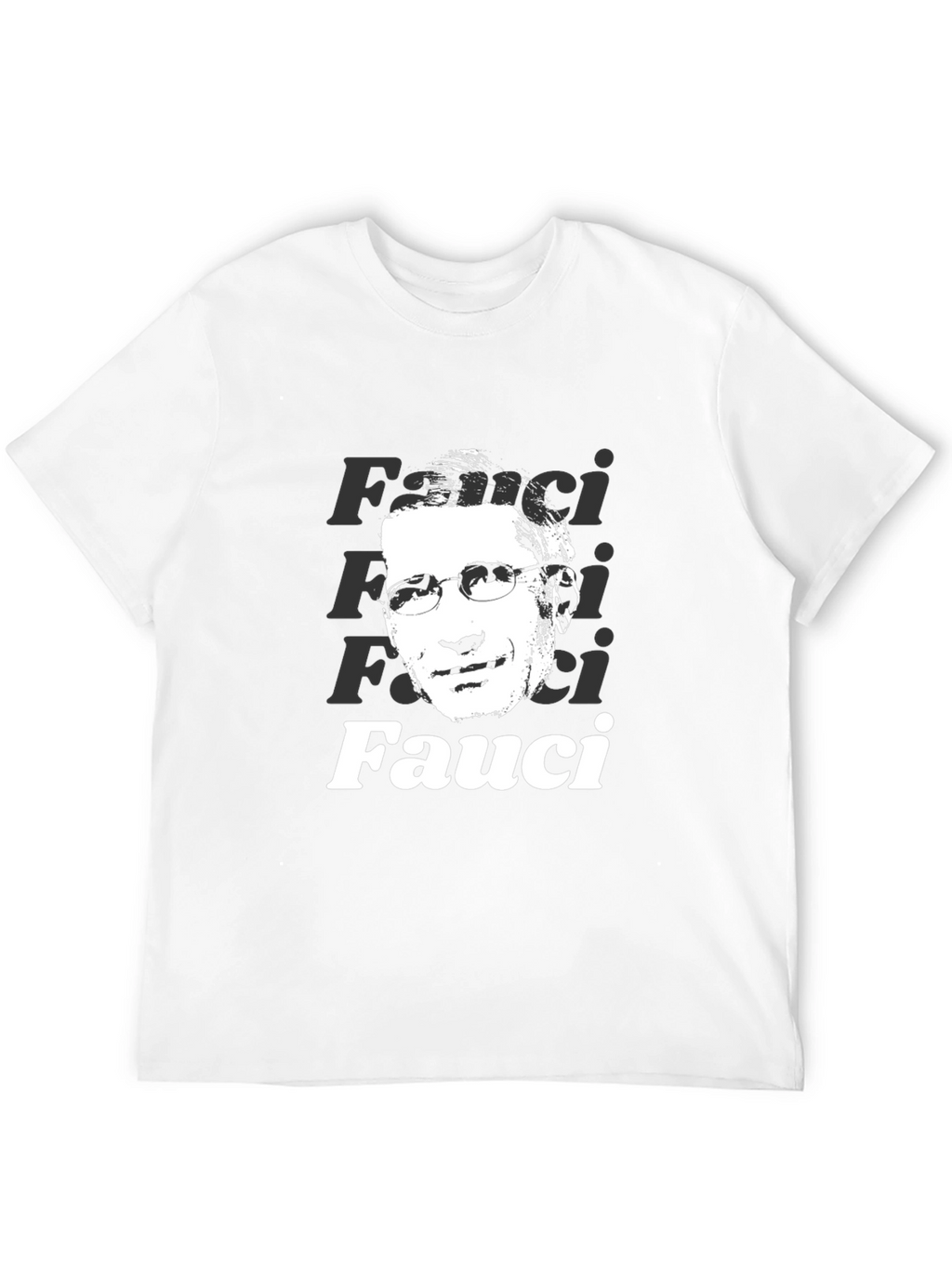 Fauci Portrait Graphic T-Shirt - Black