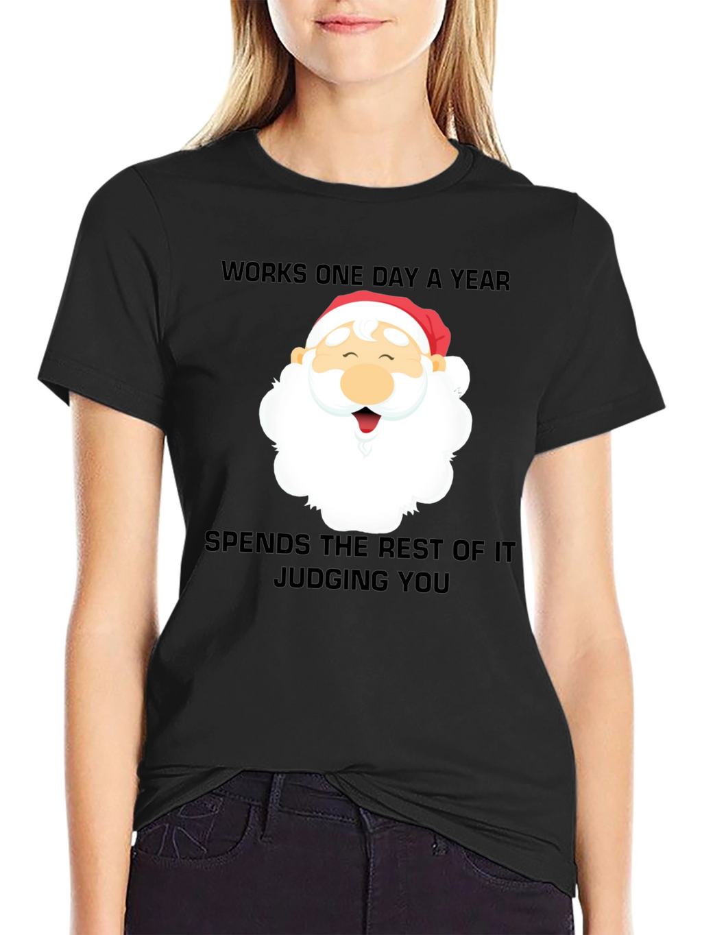 Santa Judging You Graphic T-Shirt