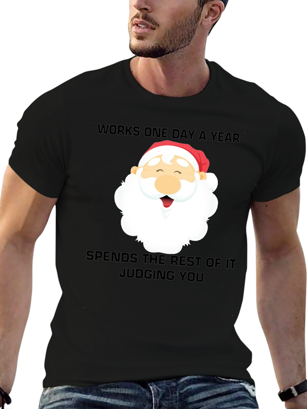 Santa Judging You Graphic T-Shirt