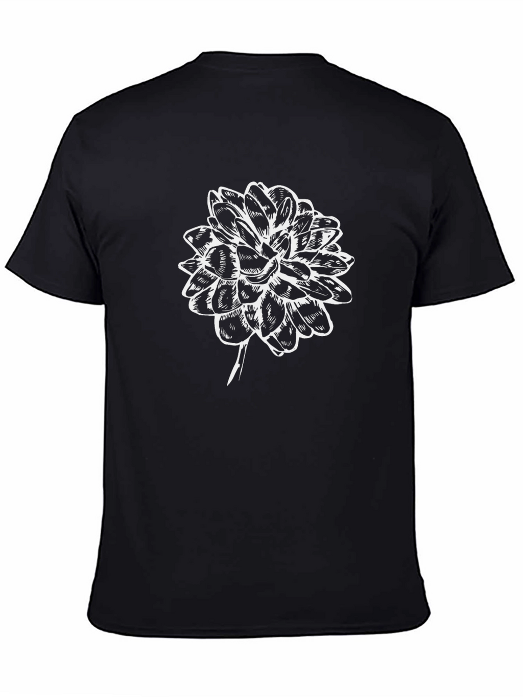 Black Flower Graphic T-Shirt