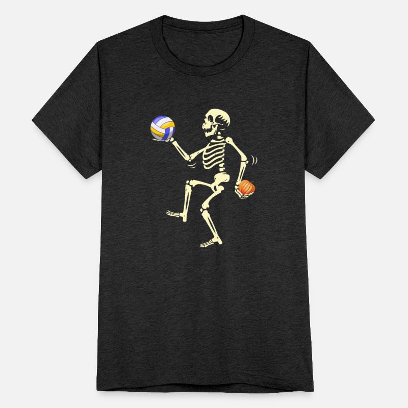 Volleyball Skeleton Halloween Pumpkin Funny Boo