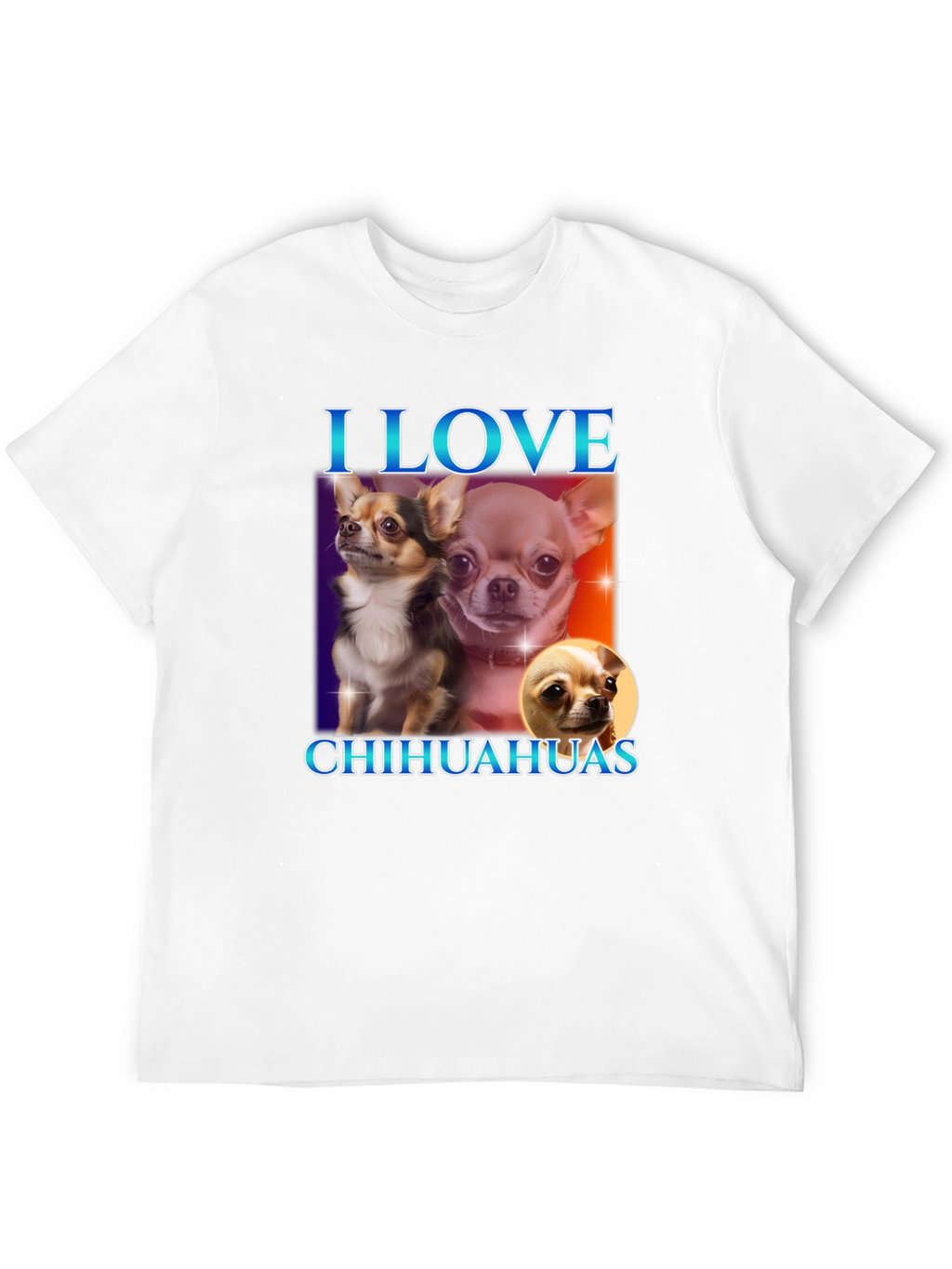 I Love Chihuahuas Black T-Shirt