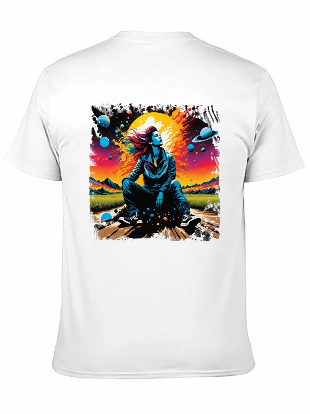 Cosmic Dreams Graphic Tee - Mens Black T-Shirt