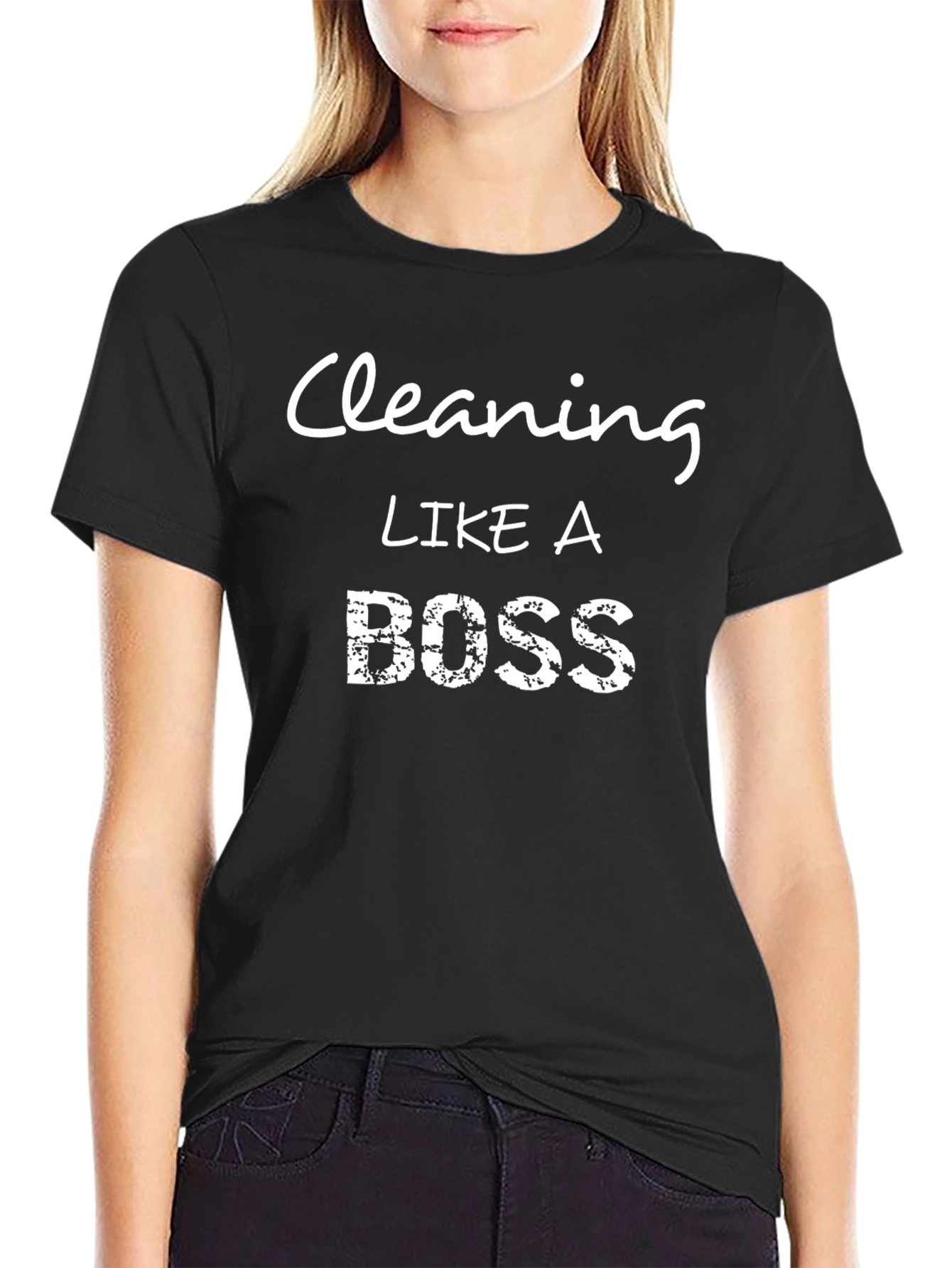 Cleaning Like a Boss Black T-Shirt