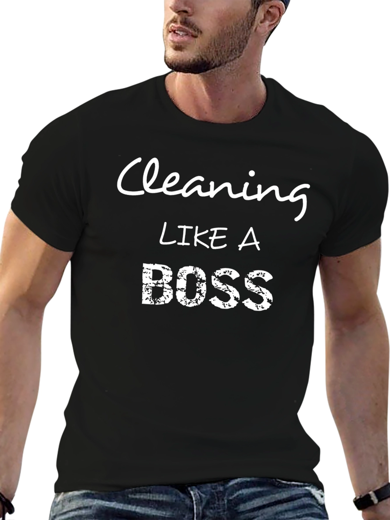 Cleaning Like a Boss Black T-Shirt