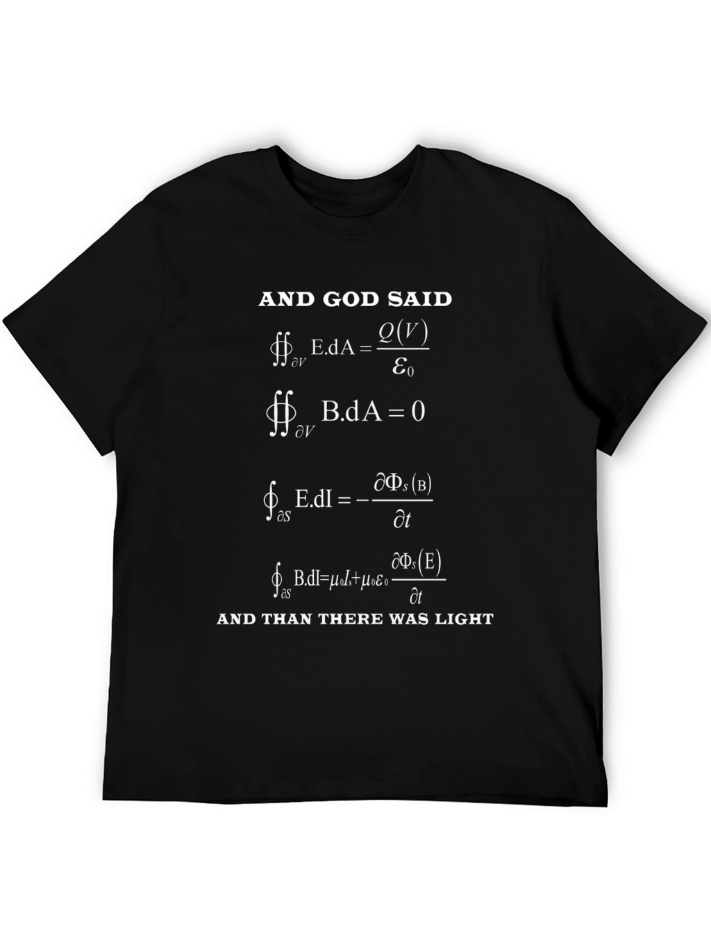 And God Said Maxwell Equations T-Shirt