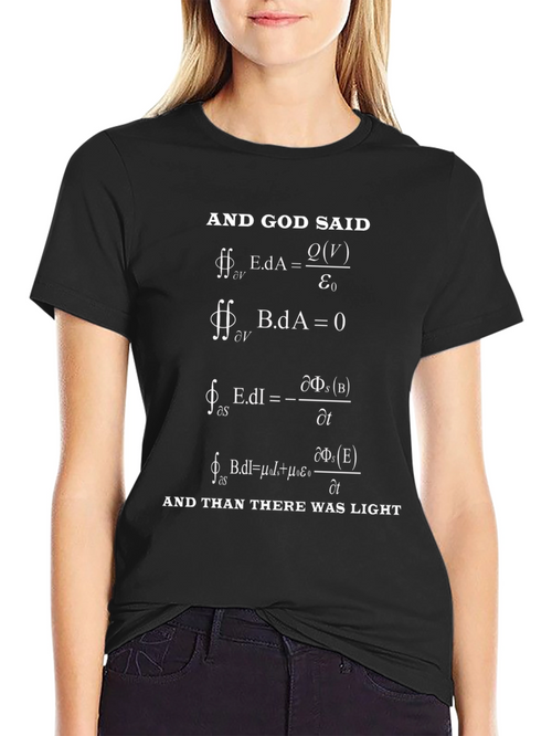 And God Said Maxwell Equations T-Shirt