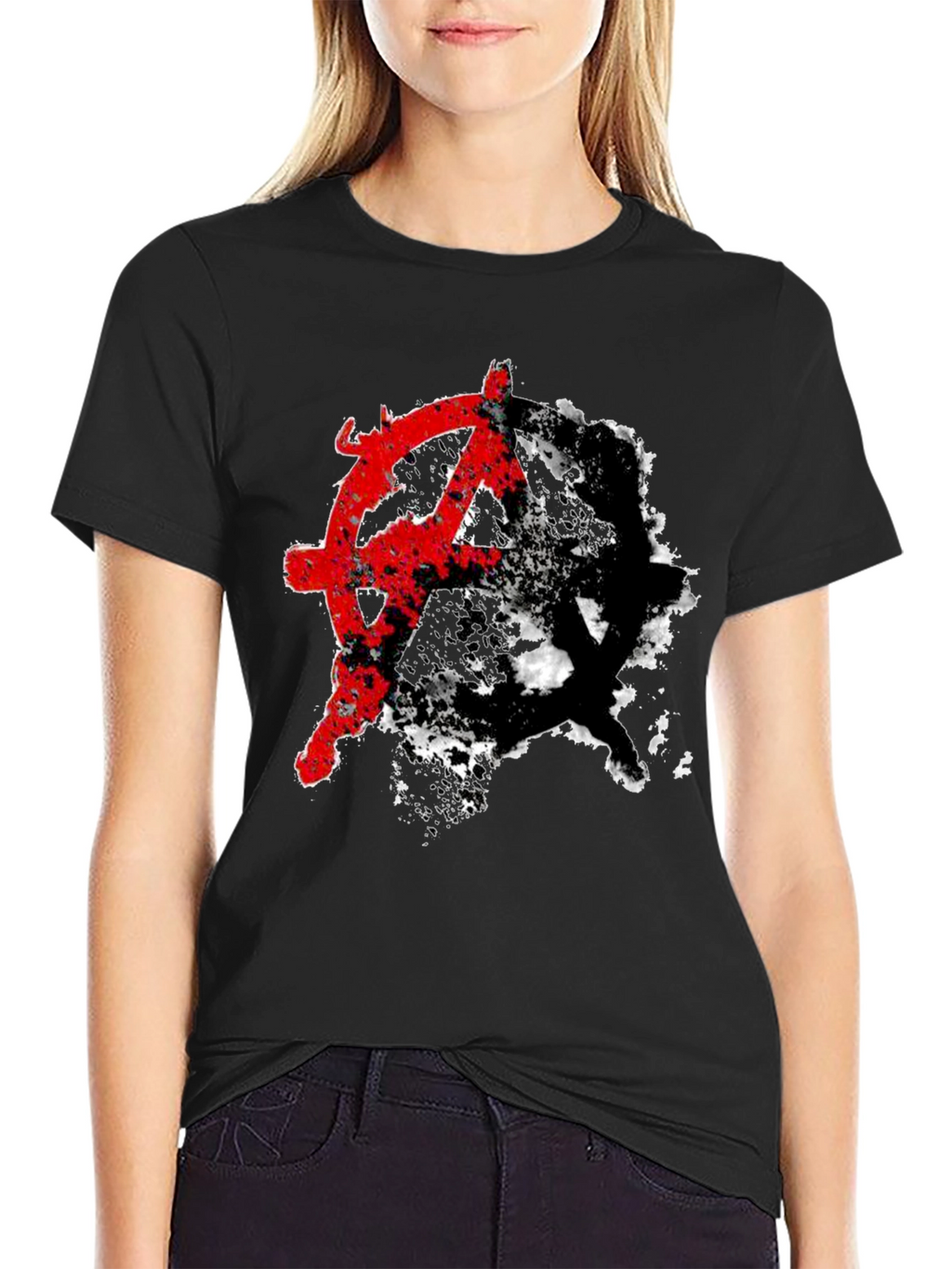 Anarchy Symbol Graphic Tee - Edgy Streetwear