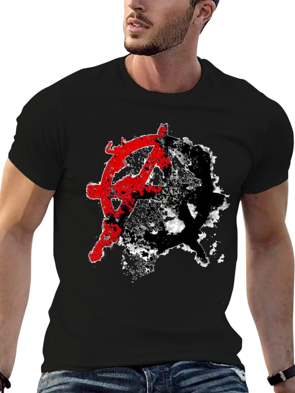 Anarchy Symbol Graphic Tee - Edgy Streetwear