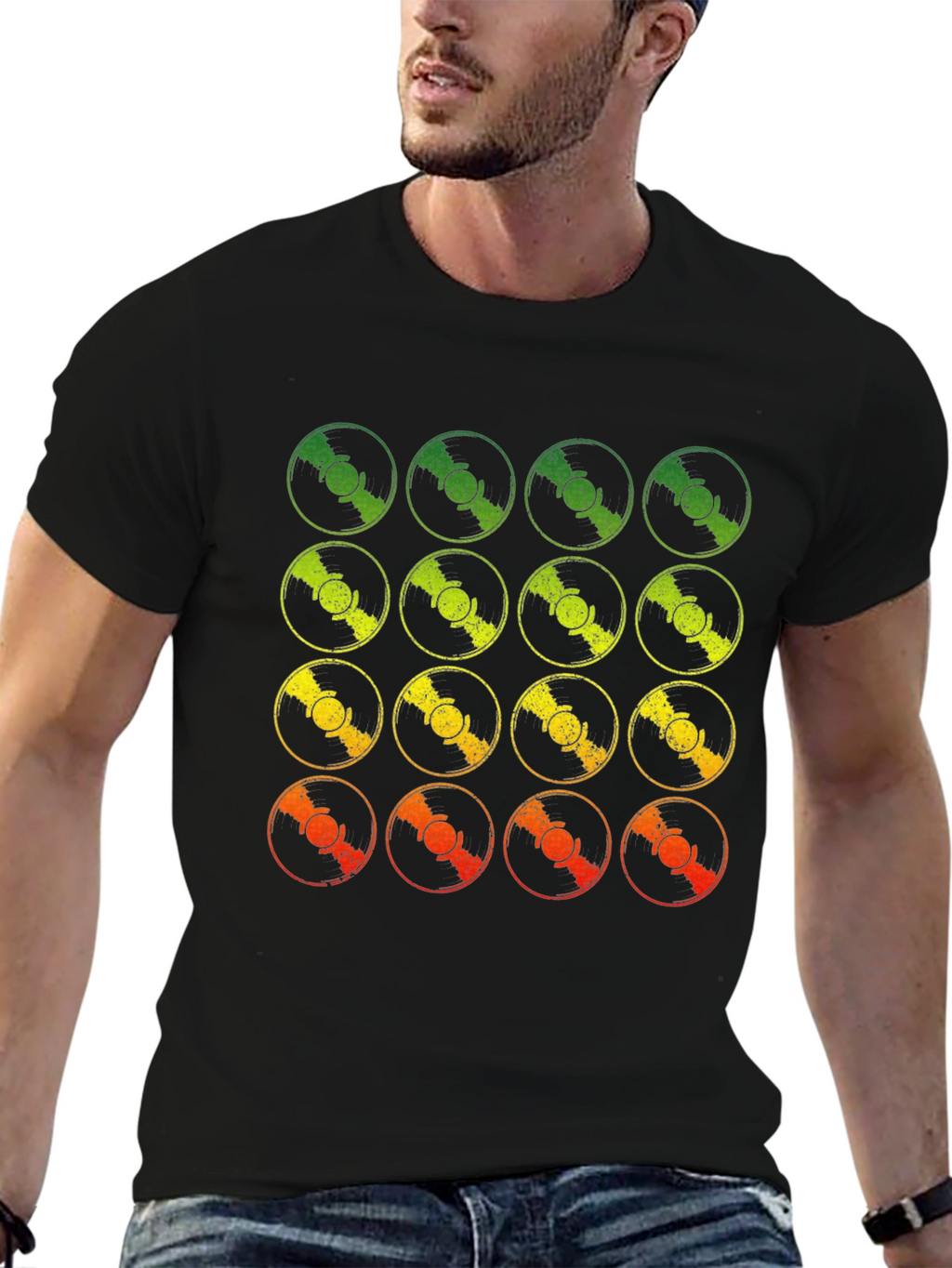 Retro Vinyl Record Fade T-Shirt