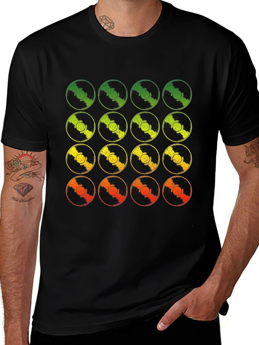 Retro Vinyl Record Fade T-Shirt