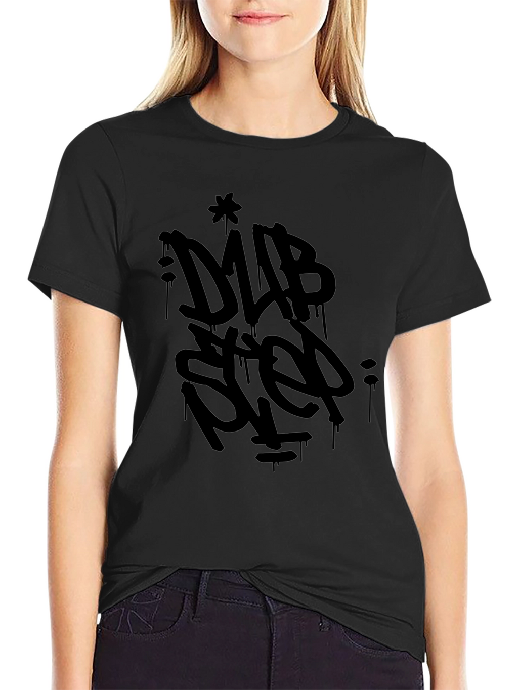 Black Dubstep Graphic Tee - Modern Urban Style