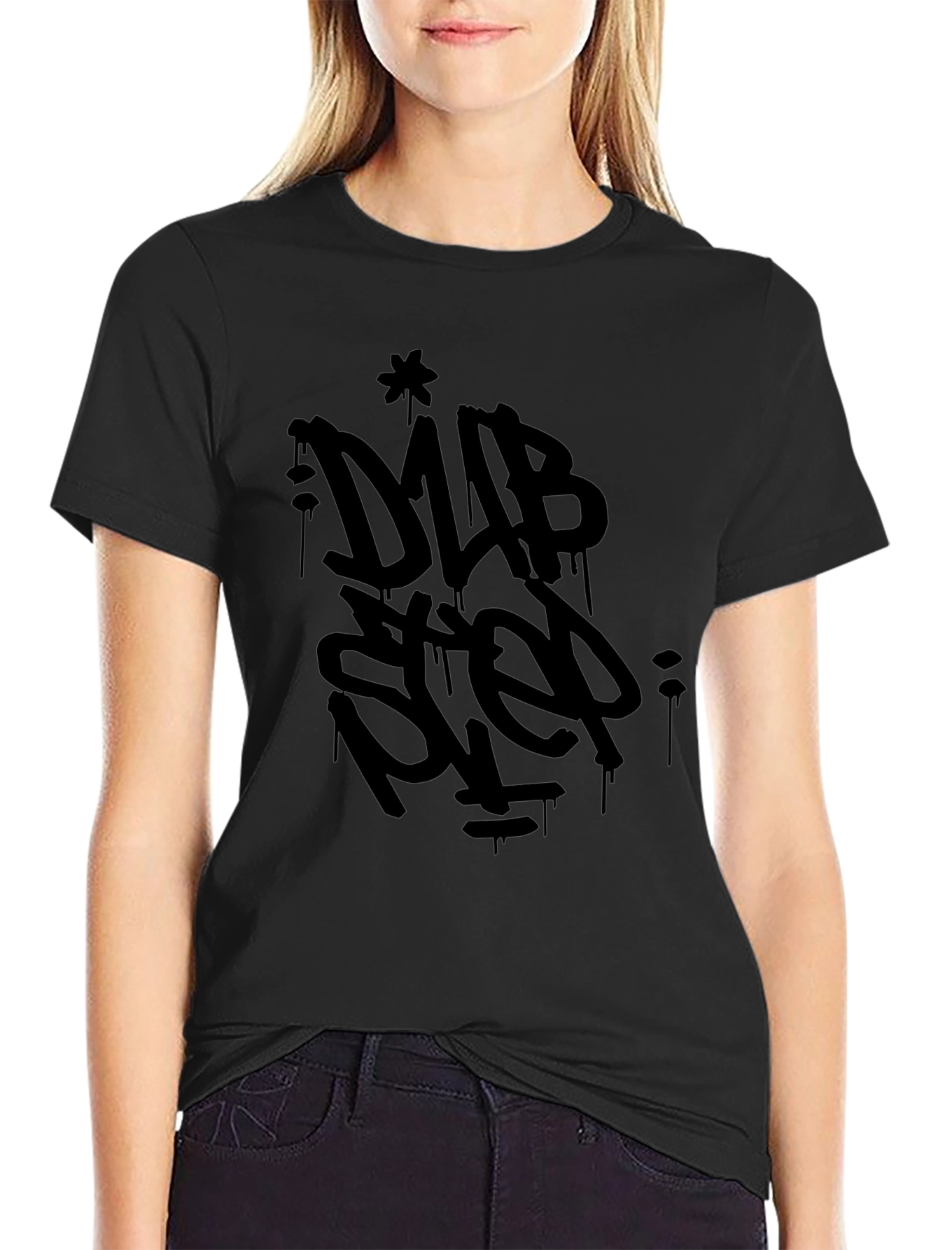 Black Dubstep Graphic Tee - Modern Urban Style