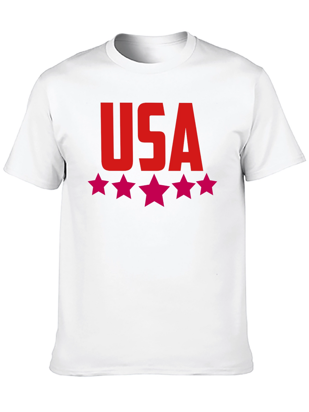 USA Stars Graphic Print Tee - Patriotic Black T-Shirt