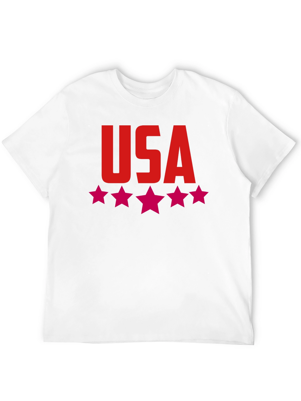 USA Stars Graphic Print Tee - Patriotic Black T-Shirt