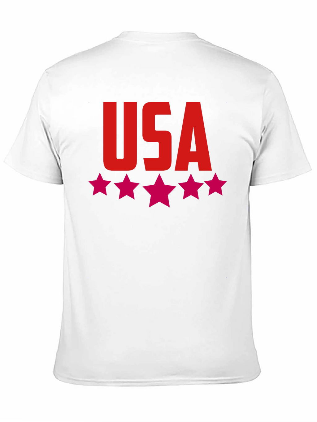 USA Stars Graphic Print Tee - Patriotic Black T-Shirt