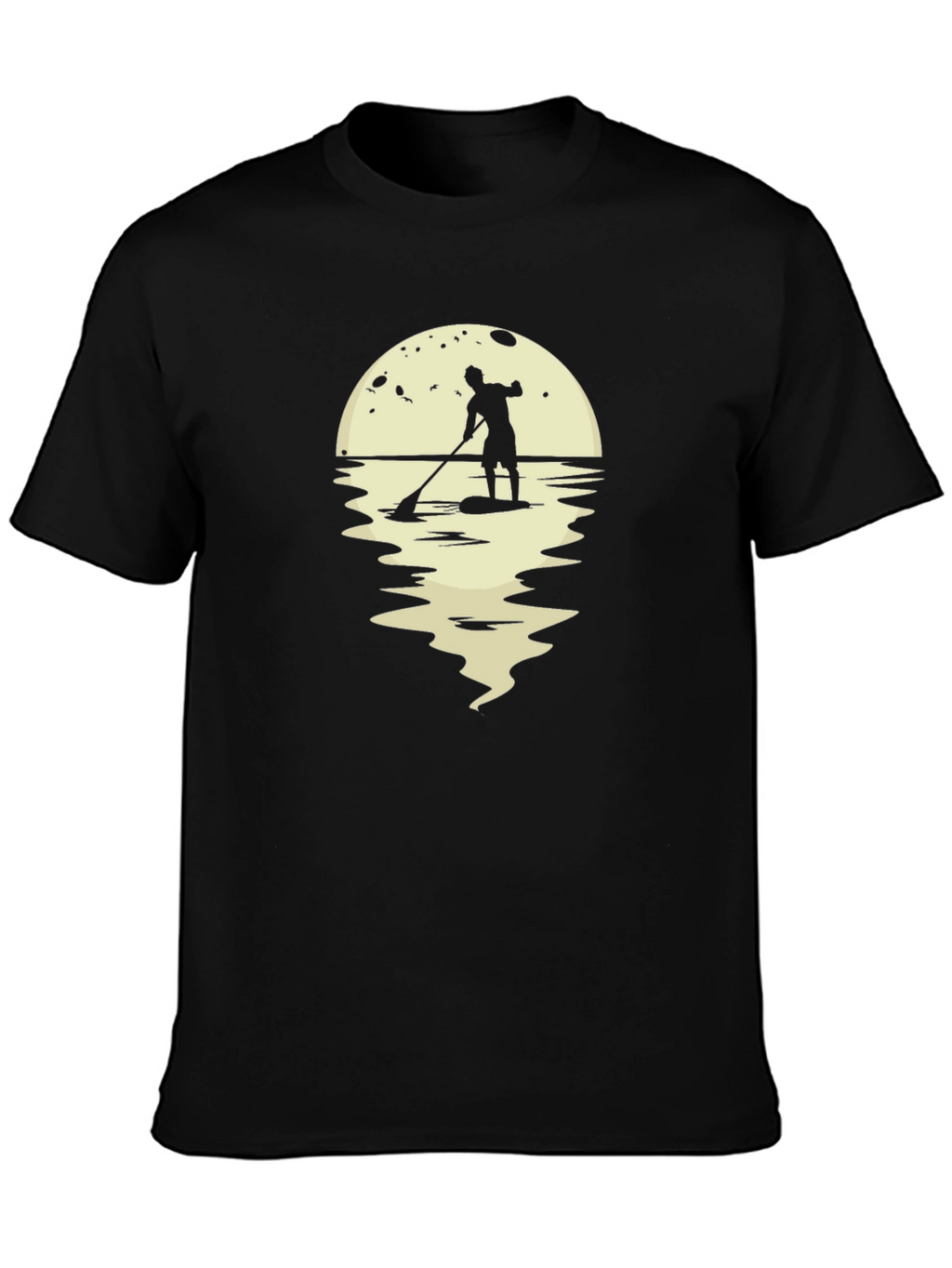 Paddle Boarder Moon Graphic T-Shirt