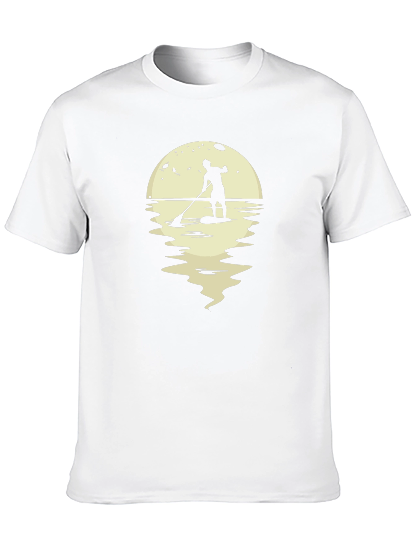 Paddle Boarder Moon Graphic T-Shirt