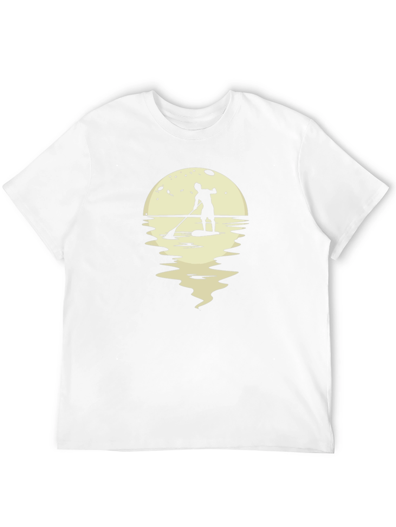 Paddle Boarder Moon Graphic T-Shirt