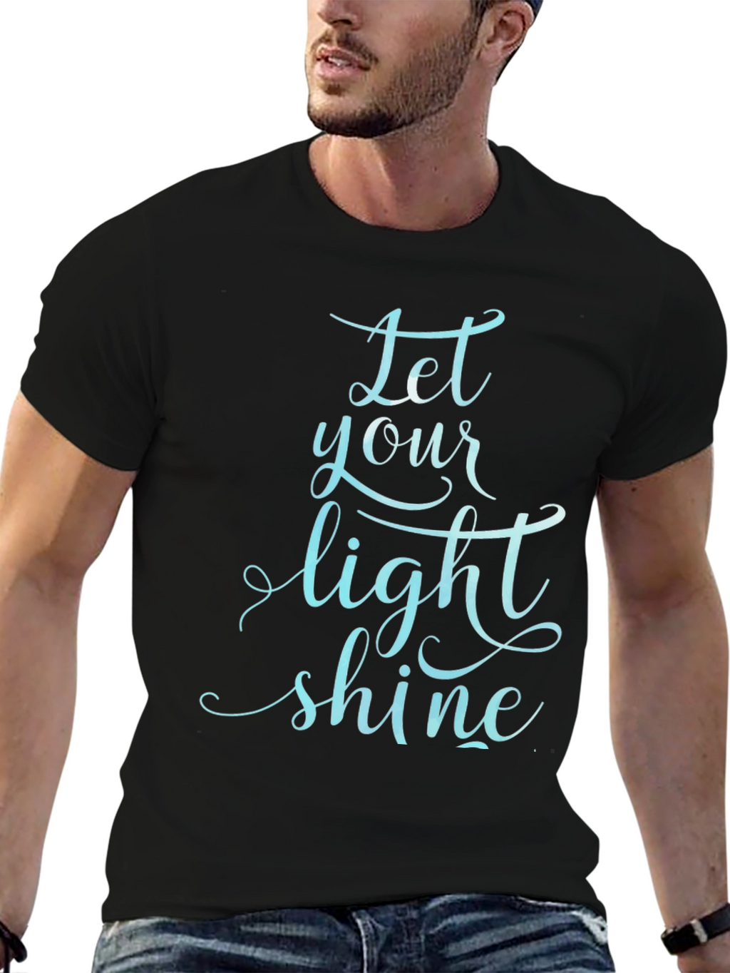 Let Your Light Shine Black T-Shirt