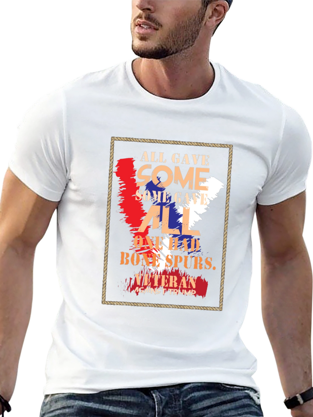 Veteran Against Trump Graphic T-Shirt