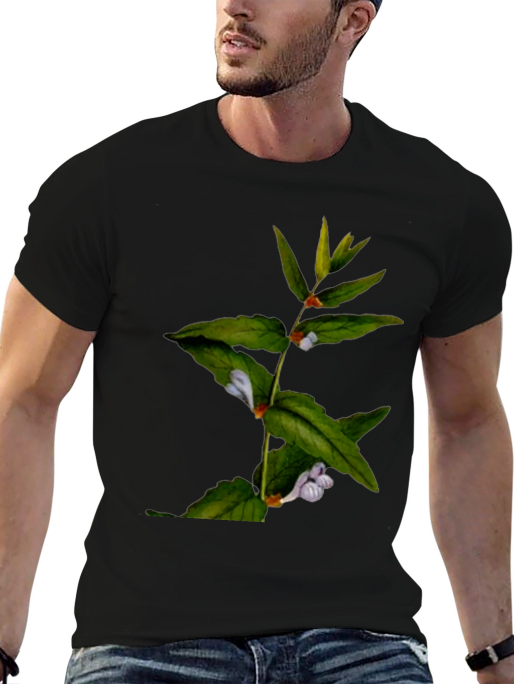 Botanical Print T-Shirt - Nature Inspired Design