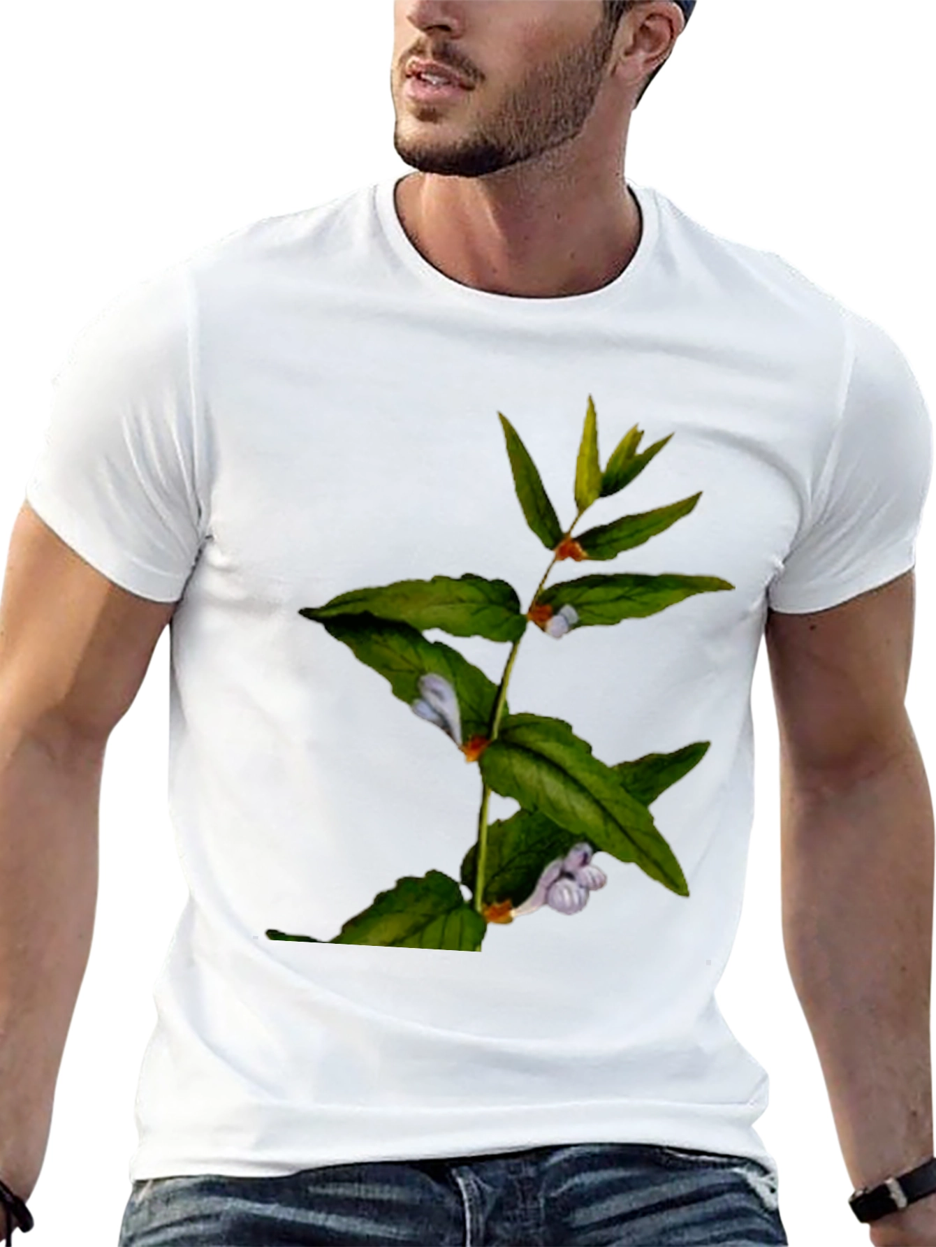 Botanical Print T-Shirt - Nature Inspired Design