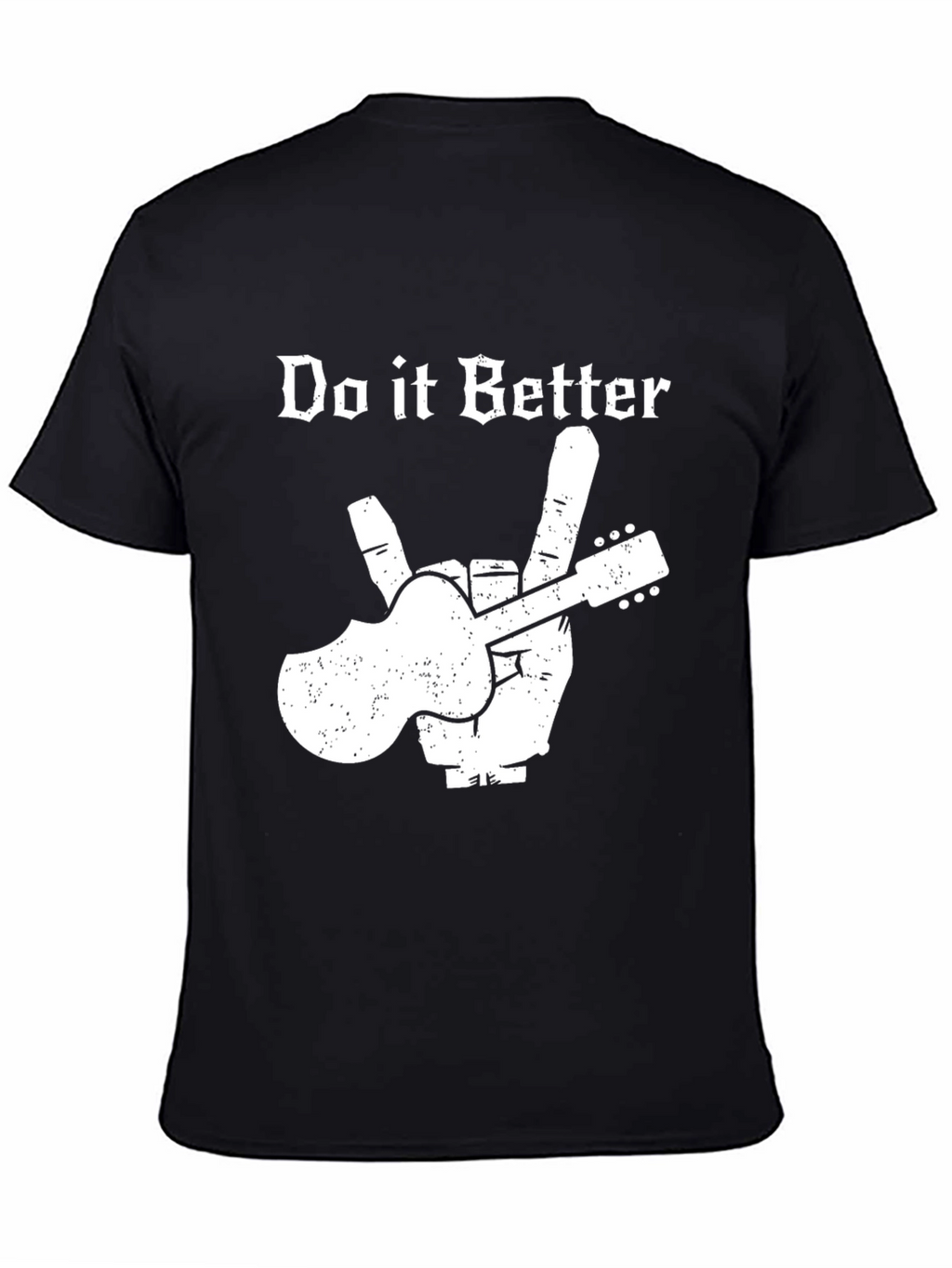 Do it Better Guitar Peace Sign Black T-Shirt