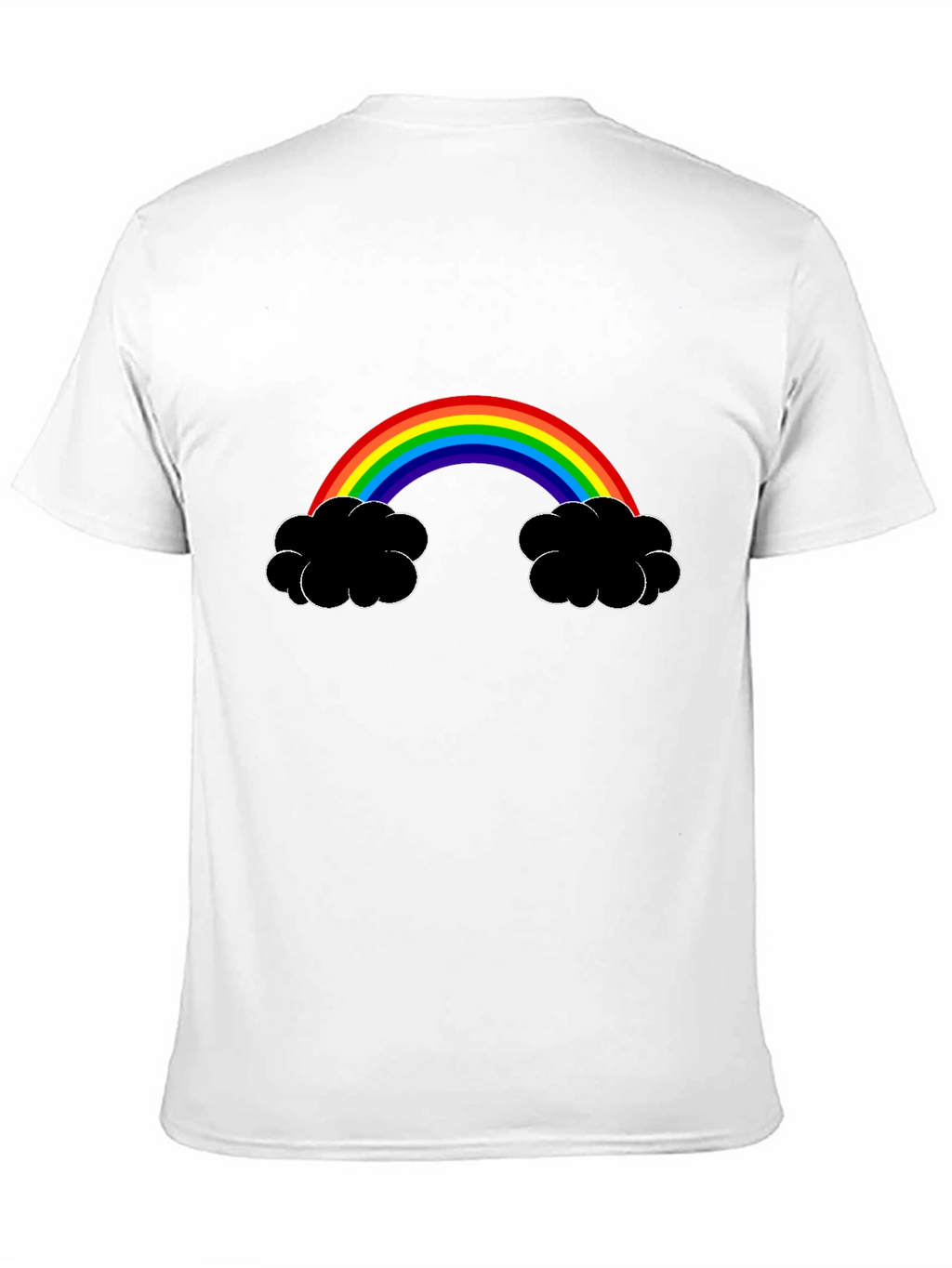 Rainbow Cloud Graphic Tee - Black