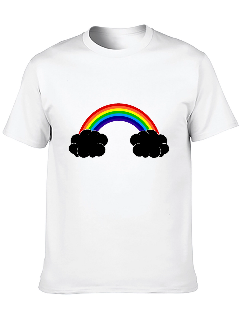 Rainbow Cloud Graphic Tee - Black