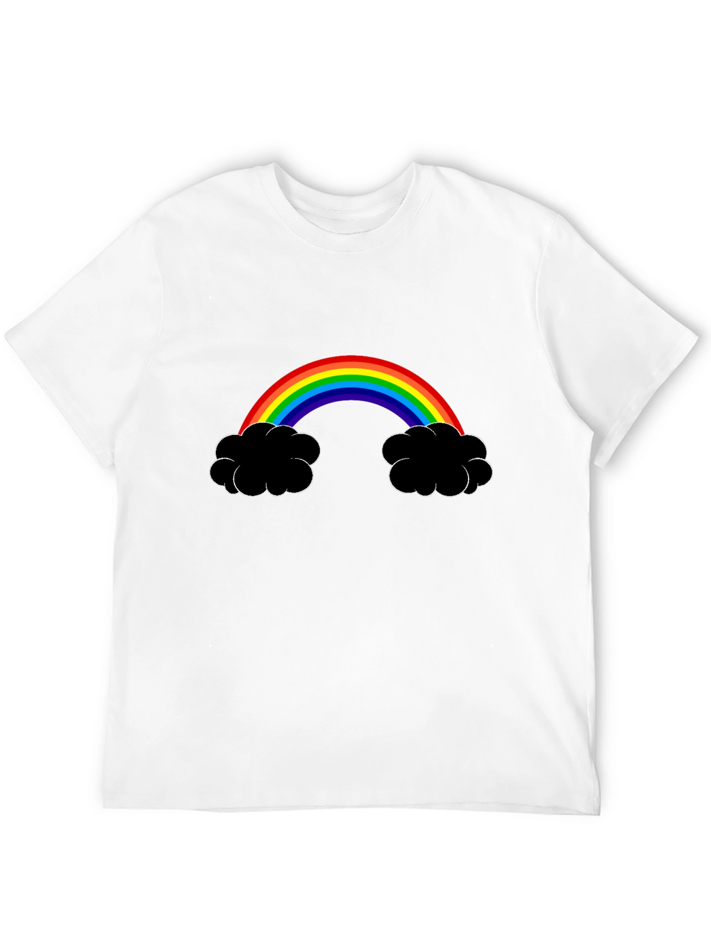 Rainbow Cloud Graphic Tee - Black