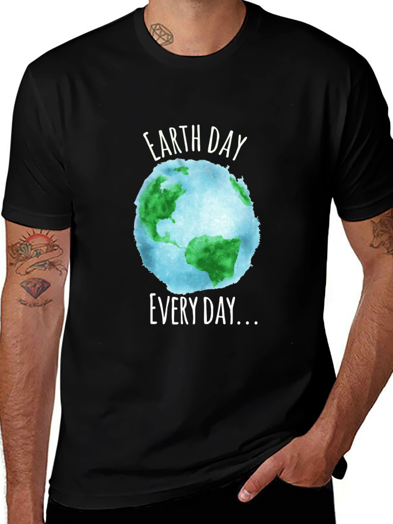 Earth Day Every Day T-Shirt - Black
