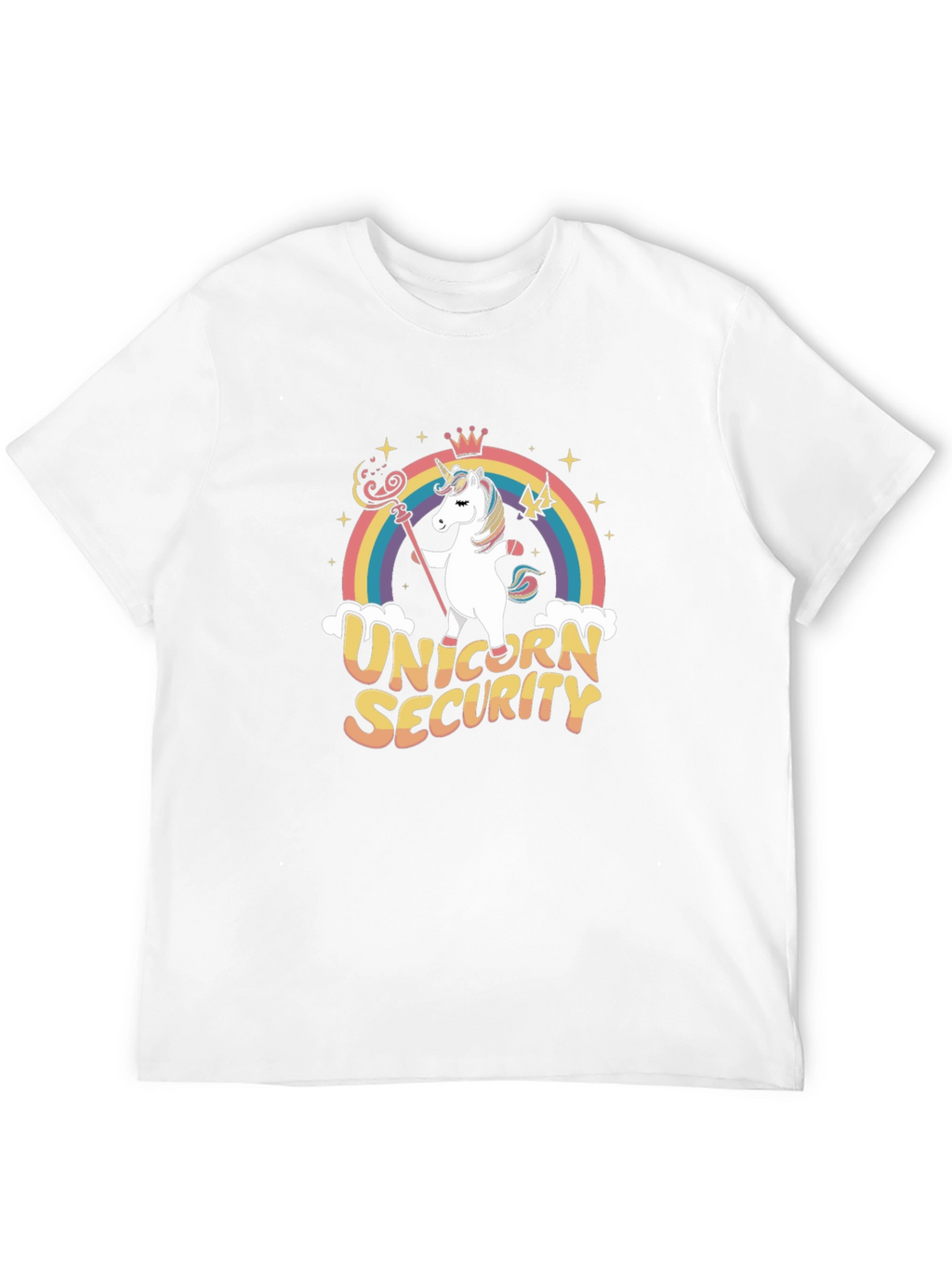 Unicorn Security Black Cotton Graphic Tee