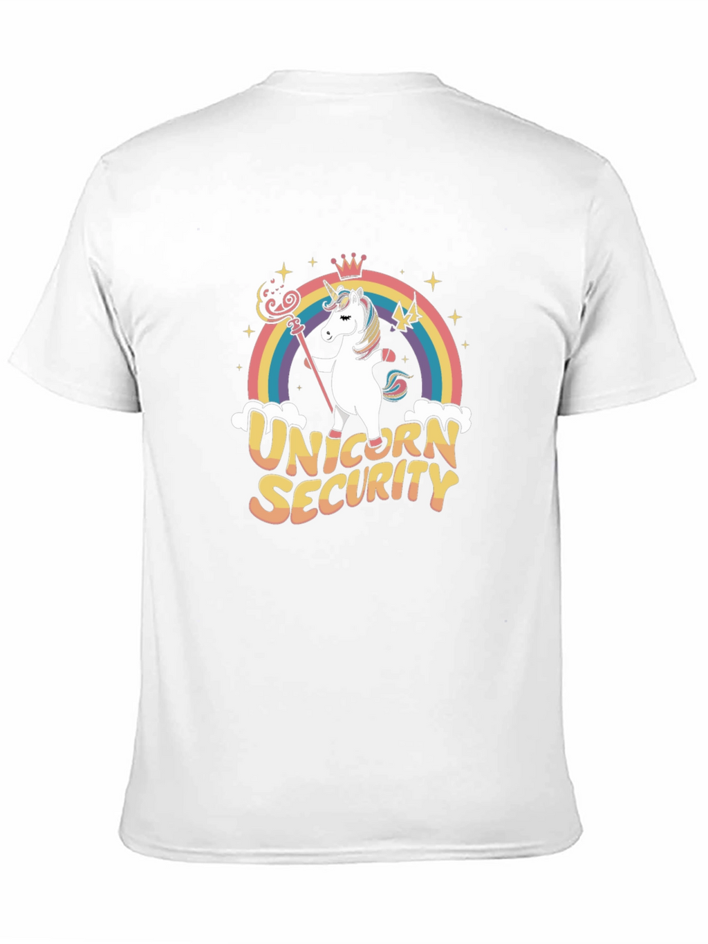 Unicorn Security Black Cotton Graphic Tee