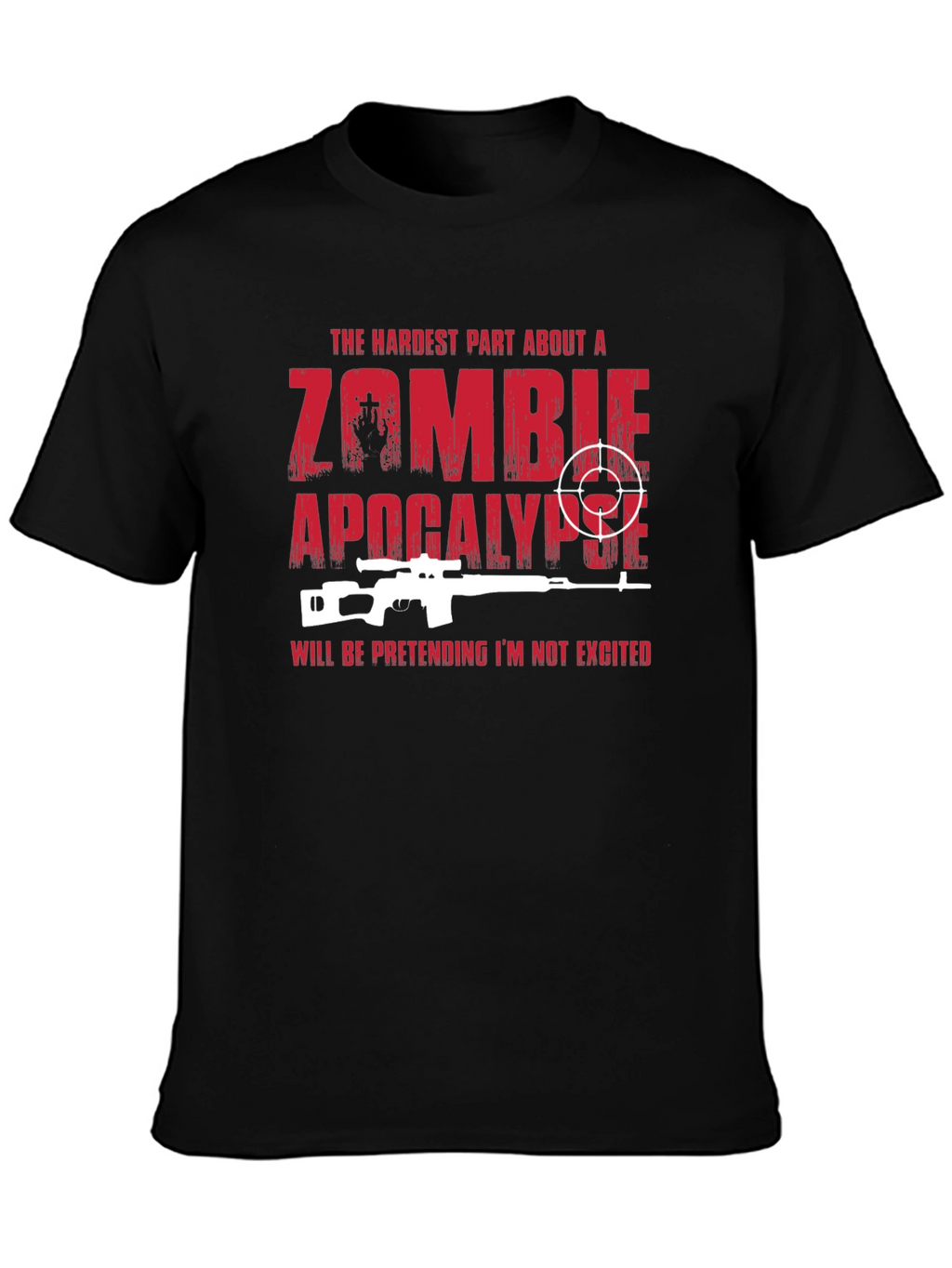 Zombie Apocalypse Sniper Graphic T-Shirt